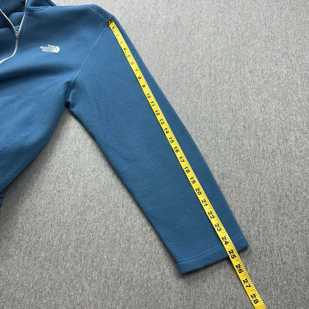 The North Face 1/4 Zip Pullover Men's Medium Fleece‎ Blue Lightweight